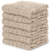 Comfy Cubs Muslin Burp Cloths 20" x 10", Pack of 10 - Large, 6 - Layer, Ultra Absorbent 100% Cotton for Baby Drool and Messes - Soft, Safe & Gentle Baby Burp Cloths for Boys & Girls - Multi - 7DAY'S