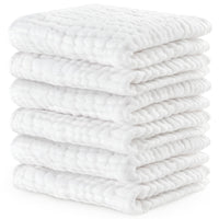 Comfy Cubs Muslin Burp Cloths 20" x 10", Pack of 10 - Large, 6 - Layer, Ultra Absorbent 100% Cotton for Baby Drool and Messes - Soft, Safe & Gentle Baby Burp Cloths for Boys & Girls - Multi - 7DAY'S