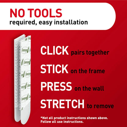 Command 15 lb Large Picture Hanging Strips 14 Pairs (28 Command Strips), Damage - Free Hanging Picture Hangers, No Tools Wall Hanger for Home Decor, White Adhesive - 7DAY'S