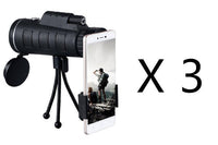 Compatible with Apple, Monocular Telescope Zoom Scope with Compass Phone Clip Tripod - 7DAY'S