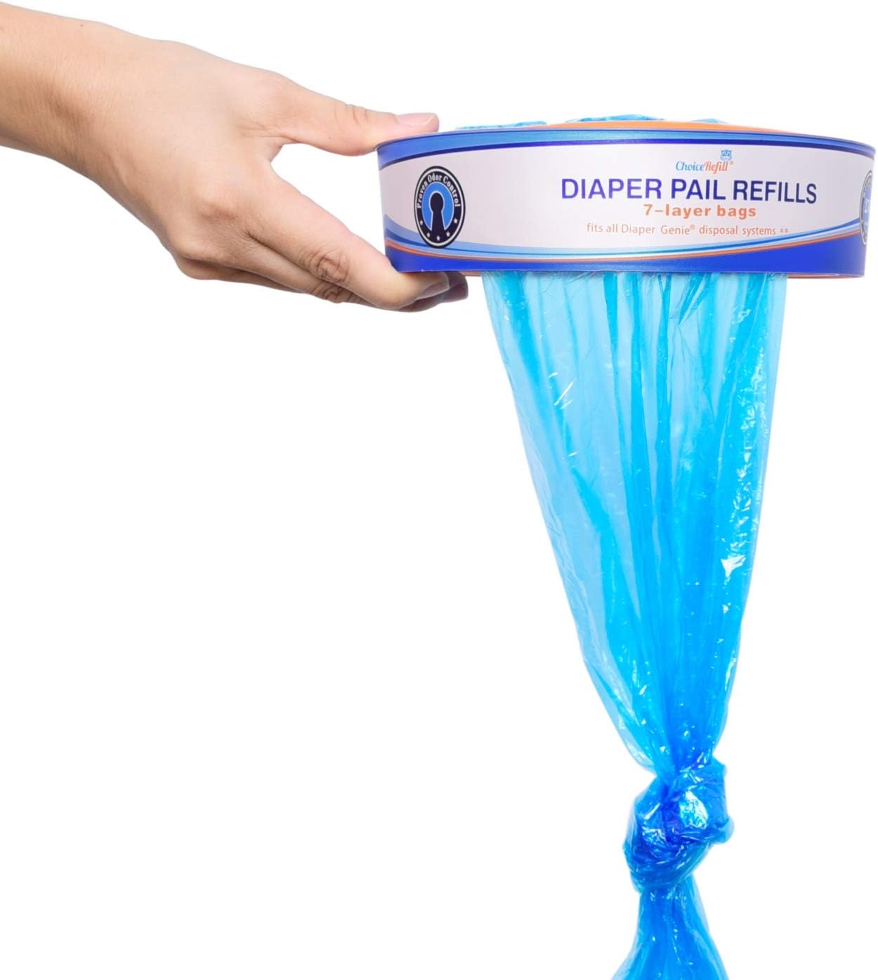 Compatible with Diaper Genie Pails, 4 - Pack, 1300count - 7DAY'S
