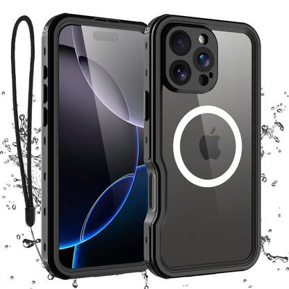 Compatible with iPhone 16 Pro Max Waterproof Case, Shockproof Phone Case with Built in Screen Protector, Full Body Protective Case for iPhone 16 Pro Max 6.9 inch 2024 (Black, 16 Pro Max) - 7DAY'S