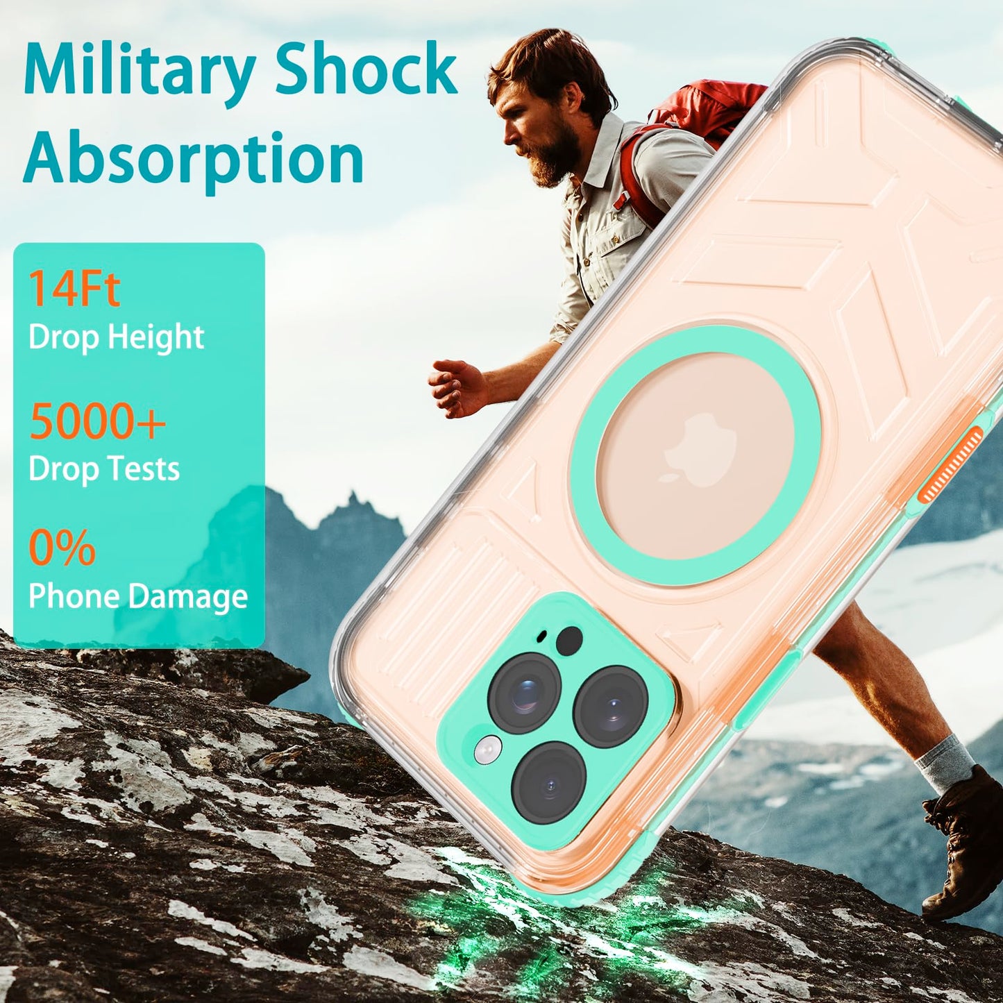 Compatible with iPhone 16 Pro Max Waterproof Case, Shockproof Phone Case with Built in Screen Protector, Full Body Protective Case for iPhone 16 Pro Max 6.9 inch 2024 (Black, 16 Pro Max) - 7DAY'S