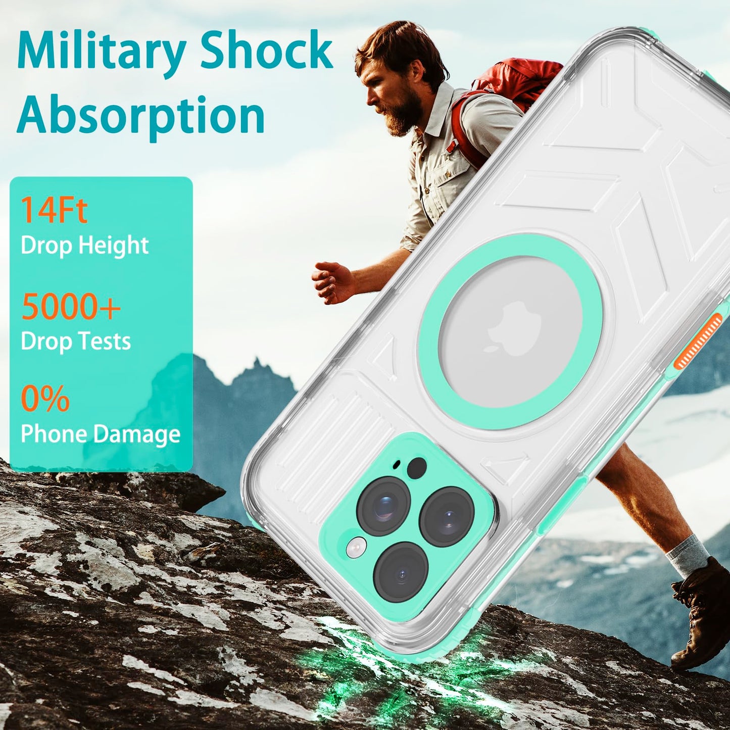 Compatible with iPhone 16 Pro Max Waterproof Case, Shockproof Phone Case with Built in Screen Protector, Full Body Protective Case for iPhone 16 Pro Max 6.9 inch 2024 (Black, 16 Pro Max) - 7DAY'S
