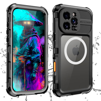 Compatible with iPhone 16 Pro Max Waterproof Case, Shockproof Phone Case with Built in Screen Protector, Full Body Protective Case for iPhone 16 Pro Max 6.9 inch 2024 (Black, 16 Pro Max) - 7DAY'S