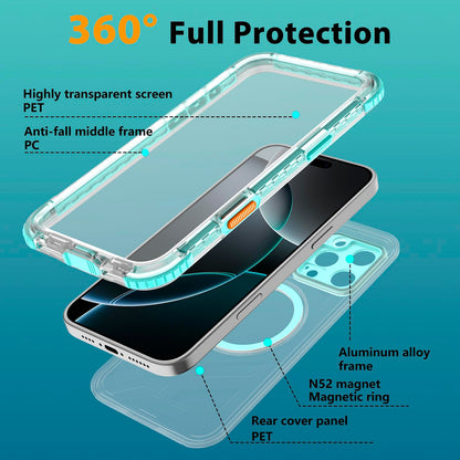 Compatible with iPhone 16 Pro Max Waterproof Case, Shockproof Phone Case with Built in Screen Protector, Full Body Protective Case for iPhone 16 Pro Max 6.9 inch 2024 (Black, 16 Pro Max) - 7DAY'S