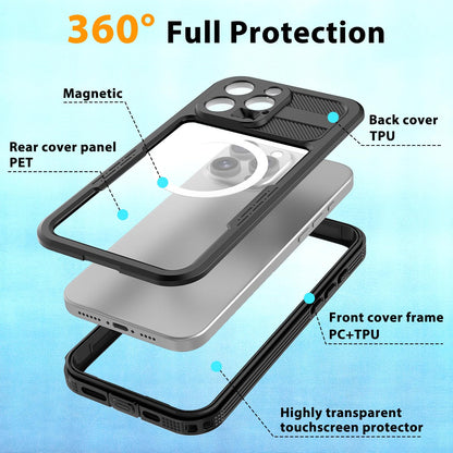 Compatible with iPhone 16 Pro Max Waterproof Case, Shockproof Phone Case with Built in Screen Protector, Full Body Protective Case for iPhone 16 Pro Max 6.9 inch 2024 (Black, 16 Pro Max) - 7DAY'S