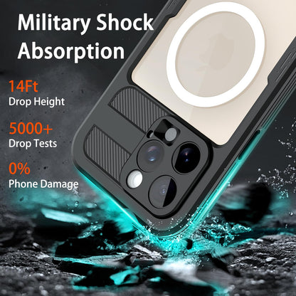 Compatible with iPhone 16 Pro Max Waterproof Case, Shockproof Phone Case with Built in Screen Protector, Full Body Protective Case for iPhone 16 Pro Max 6.9 inch 2024 (Black, 16 Pro Max) - 7DAY'S