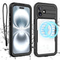 Compatible with iPhone 16 Pro Max Waterproof Case, Shockproof Phone Case with Built in Screen Protector, Full Body Protective Case for iPhone 16 Pro Max 6.9 inch 2024 (Black, 16 Pro Max) - 7DAY'S