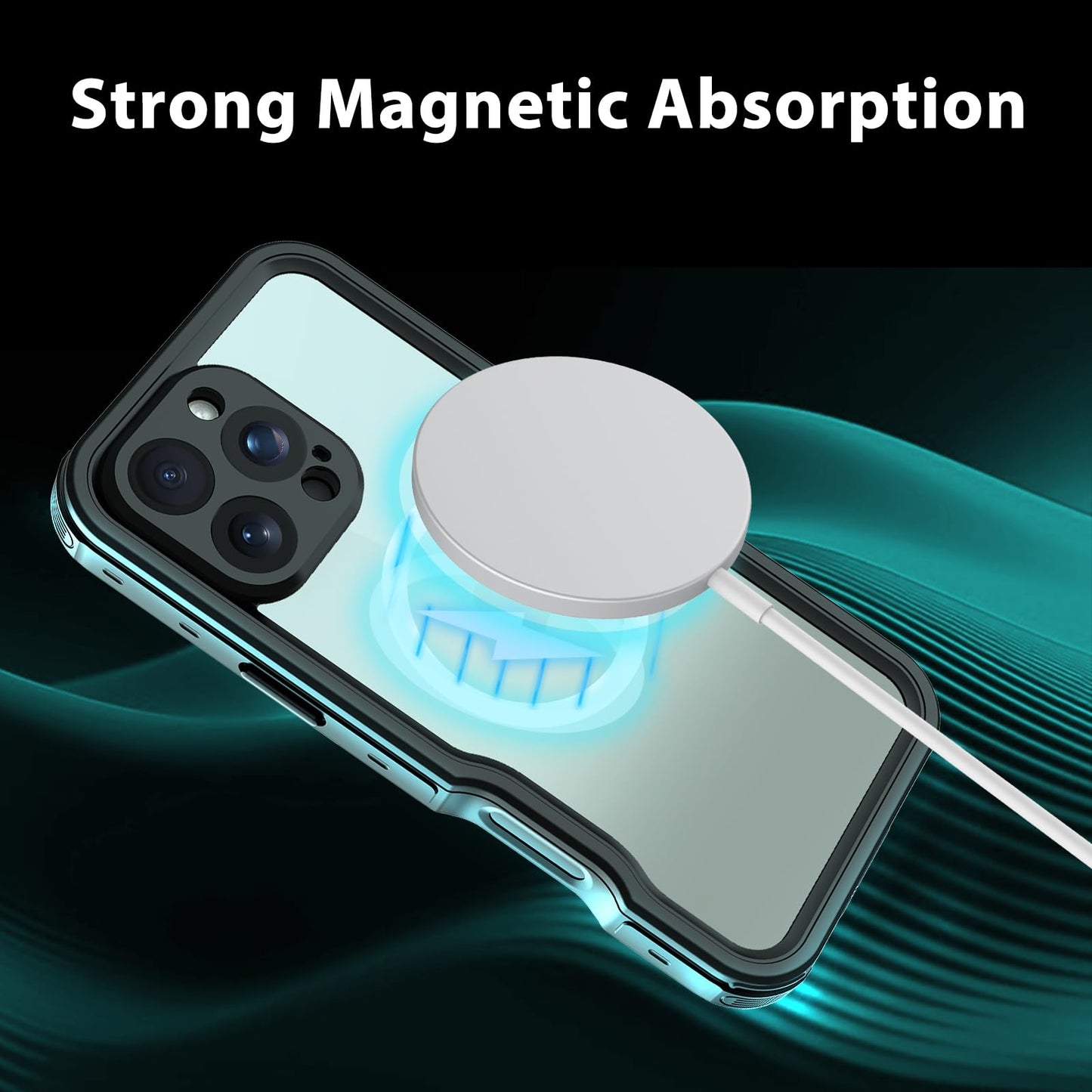 Compatible with iPhone 16 Pro Max Waterproof Case, Shockproof Phone Case with Built in Screen Protector, Full Body Protective Case for iPhone 16 Pro Max 6.9 inch 2024 (Black, 16 Pro Max) - 7DAY'S