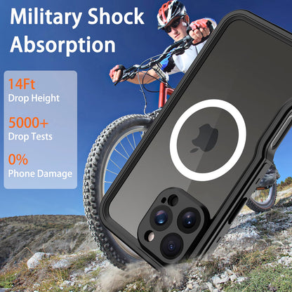 Compatible with iPhone 16 Pro Max Waterproof Case, Shockproof Phone Case with Built in Screen Protector, Full Body Protective Case for iPhone 16 Pro Max 6.9 inch 2024 (Black, 16 Pro Max) - 7DAY'S