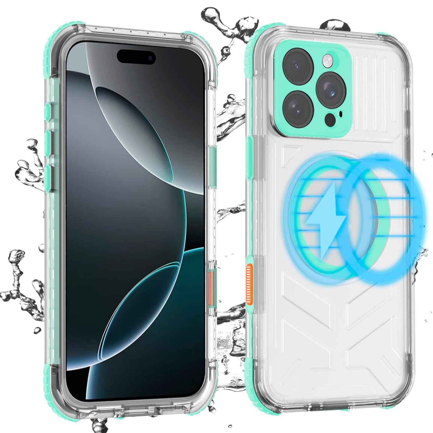 Compatible with iPhone 16 Pro Max Waterproof Case, Shockproof Phone Case with Built in Screen Protector, Full Body Protective Case for iPhone 16 Pro Max 6.9 inch 2024 (Black, 16 Pro Max) - 7DAY'S