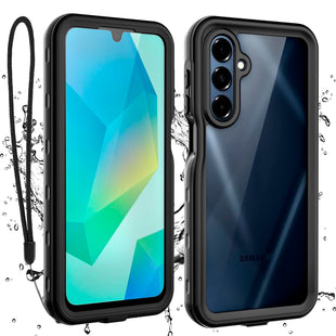 Compatible with Samsung Galaxy A16 Waterproof Case, Shockproof Phone Case with Built in Screen Protector, Full Body Protective Case for Samsung Galaxy A16 5G/4G 6.7 inch 2024(Clear Black)