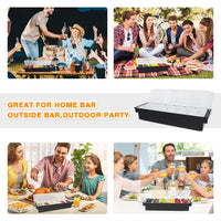 Condiment Garnish Tray Caddy For Bartenders,Bar Garnish Fruit Caddy With Lid,Plastic Condiment Container For Bartending,Outside Parties(4 Compartment) - 7DAY'S