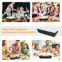 Condiment Garnish Tray Caddy For Bartenders,Bar Garnish Fruit Caddy With Lid,Plastic Condiment Container For Bartending,Outside Parties(4 Compartment) - 7DAY'S