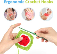 Coopay Crochet Hooks, 2mm Crochet Hook Ergonomic, See - Through Resin Handle with Flowers Inside, Pretty & Pleasant, Ideal for Crocheting Blankets, Dolls, Shawls, Hats, Scarves (B - 2.0mm) - 7DAY'S