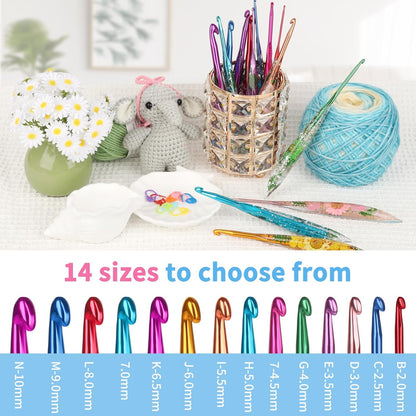 Coopay Crochet Hooks, 5mm Ergonomic Crochet Hook with Floral Plastic Grips, Stylish and Unique, Ideal for Crocheting Blankets, Dolls, Shawls, Hats, Scarves (H - 5.0mm) - 7DAY'S