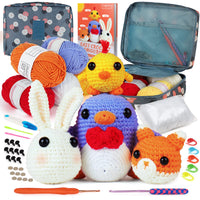 Coopay Crochet Kit Beginners Crochet Hook Set with Crochet Yarn,58PCS Portable Crochet Set Ergonomic Crochet Hooks Travel Knitting Crochet Supplies - 7DAY'S