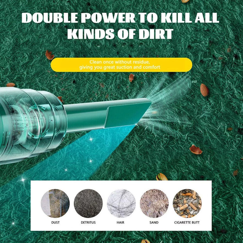 Cordless Hand - Held Vacuum Cleaner Mini Portable Car Auto Home Wireless Handheld Vacuum Cordless, Portable Car Vacuum Cleaner With Powerful Suction And Brushless Motor, Rechargeable - 7DAY'S