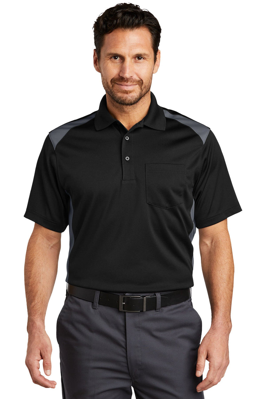 CornerStone Select Snag - Proof Two Way Colorblock Pocket Polo CS416 - 7DAY'S