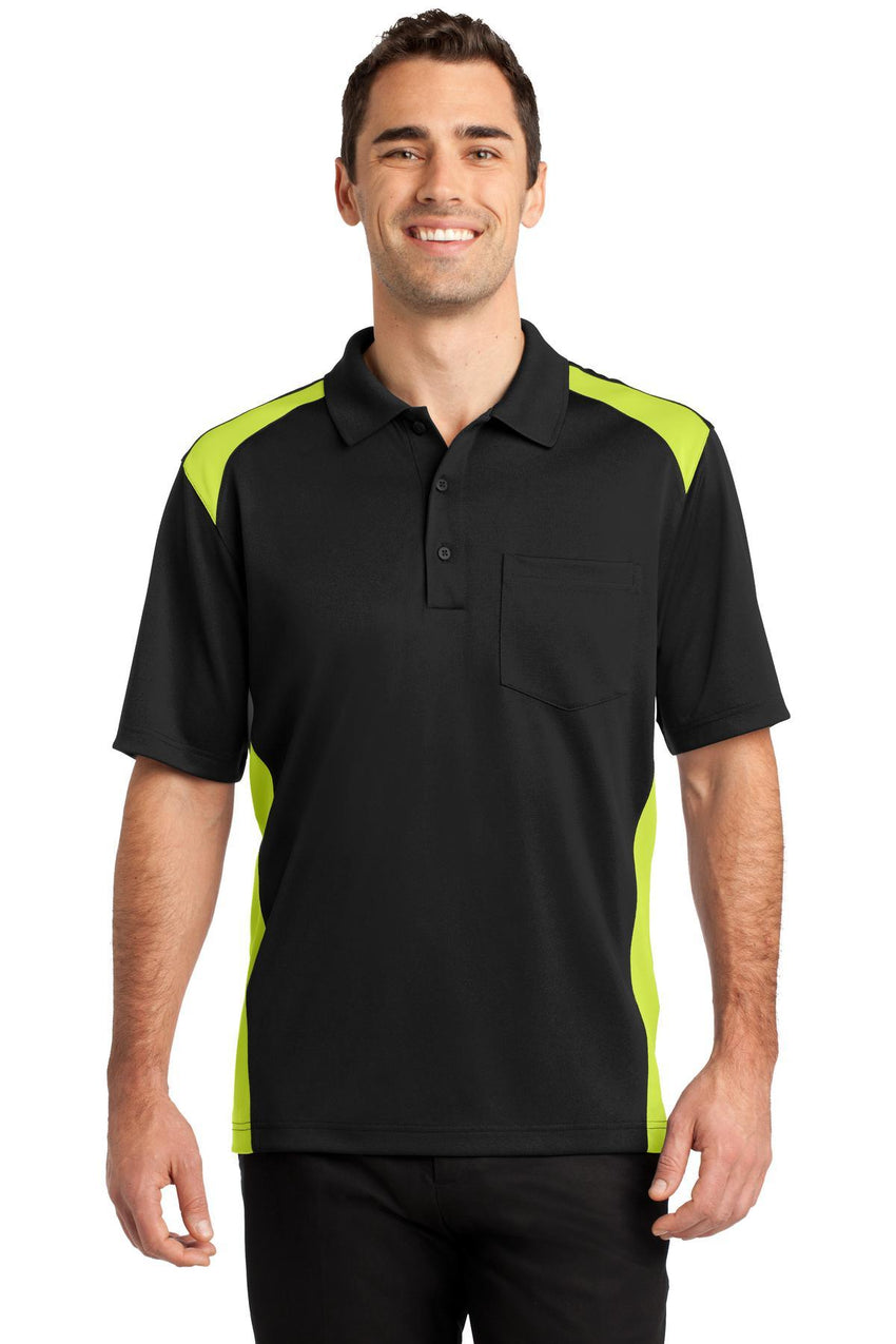 CornerStone Select Snag - Proof Two Way Colorblock Pocket Polo CS416 - 7DAY'S