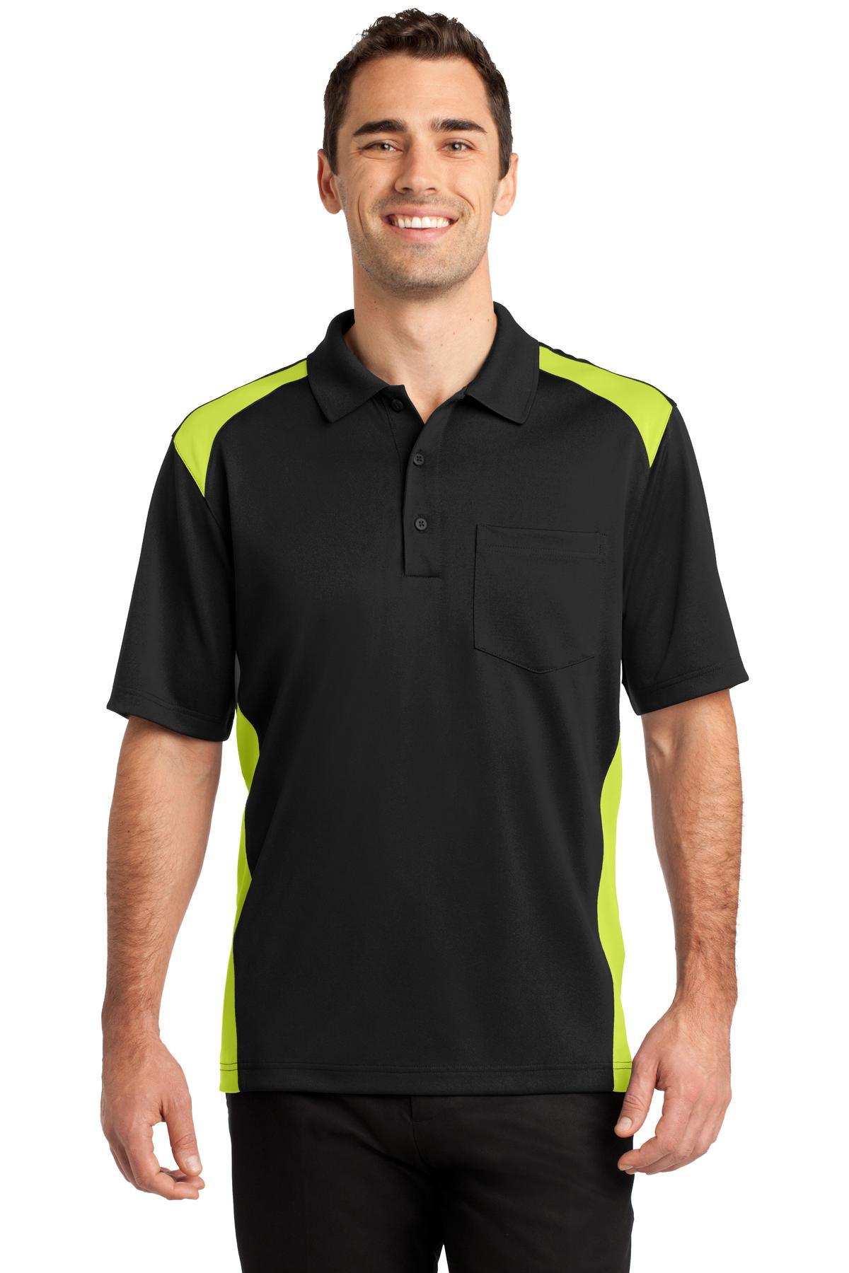 CornerStone Select Snag - Proof Two Way Colorblock Pocket Polo CS416 - 7DAY'S