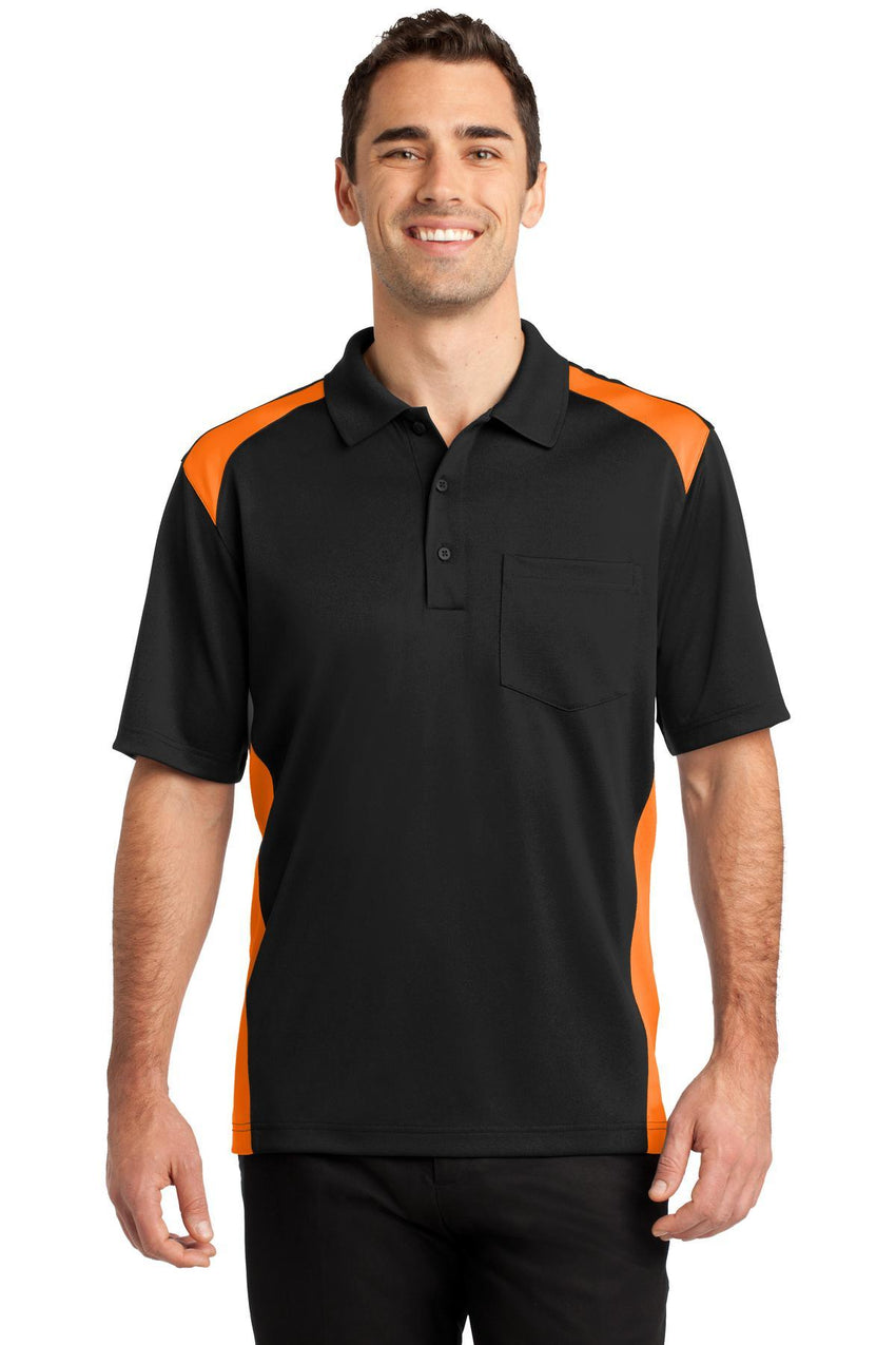 CornerStone Select Snag - Proof Two Way Colorblock Pocket Polo CS416 - 7DAY'S