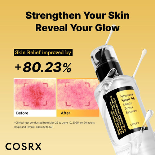 COSRX Snail Mucin 96% Power Repairing Essence 3.38 fl.oz 100ml, Hydrating Serum for Face with Snail Secretion Filtrate for Dull Skin & Fine Lines, Korean Skin Care - 7DAY'S
