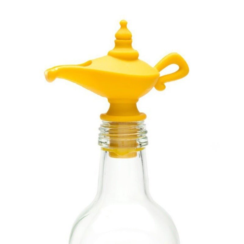 Creative silicone Aladdin lamp wine pouring device kitchen oil pouring nozzle leak proof sealing plug spiral type wine - 7DAY'S