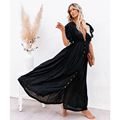 Crochet White Knitted Beach Cover up dress Tunic Long Pareos Bikinis Cover ups Swim Cover up Robe Plage Beachwear - 7DAY'S
