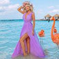 Crochet White Knitted Beach Cover up dress Tunic Long Pareos Bikinis Cover ups Swim Cover up Robe Plage Beachwear - 7DAY'S