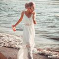 Crochet White Knitted Beach Cover up dress Tunic Long Pareos Bikinis Cover ups Swim Cover up Robe Plage Beachwear - 7DAY'S