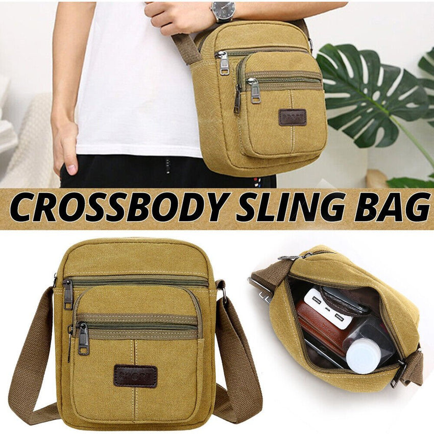 Crossbody Bag Canvas Bags Casual Shoulder Satchel Handbag Pouch Messenger Unisex - 7DAY'S