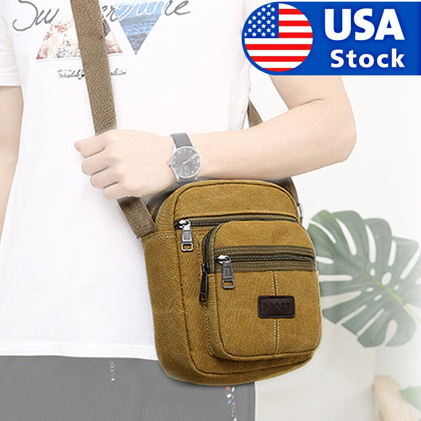 Crossbody Bag Canvas Bags Casual Shoulder Satchel Handbag Pouch Messenger Unisex - 7DAY'S