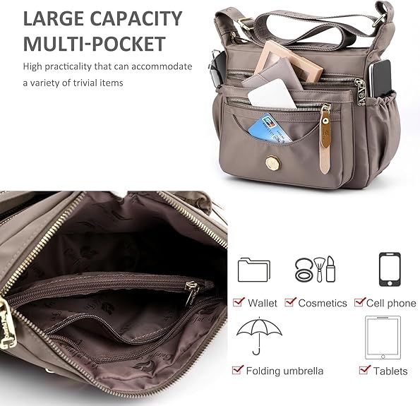 Crossbody Bags for Women Ultra - light Shoulder Bag Ladies Handbag with Adjustable Wide Strap Hobos & Shoulder Bags - 7DAY'S