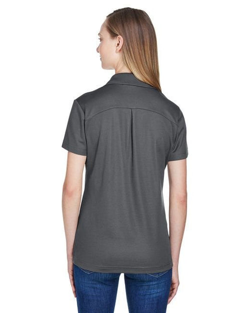 CrownLux Performance™ Ladies' Plaited Polo - GRAPHITE - XS - 7DAY'S
