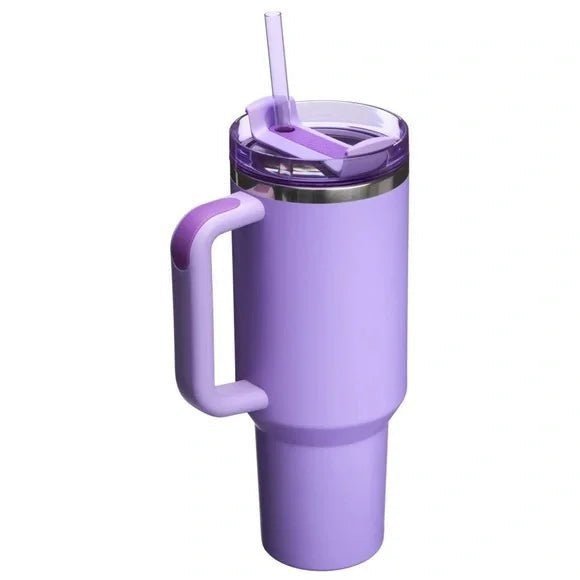 Cup 40oz with handle Stainless Steel Vacuum Insulated Tumbler Dupes + free Silicone 3pcs + free 2 Extra straw - 7DAY'S