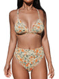 CUPSHE Bikini Set for Women Bathing Suit High Waisted Scalloped V Neck Two Pieces Swimsuit - 7DAY'S
