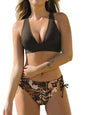 CUPSHE Bikini Set for Women Two Piece Swimsuit V Neck Triangle Top Wide Straps Cross Back Lace up Mid Rise - 7DAY'S