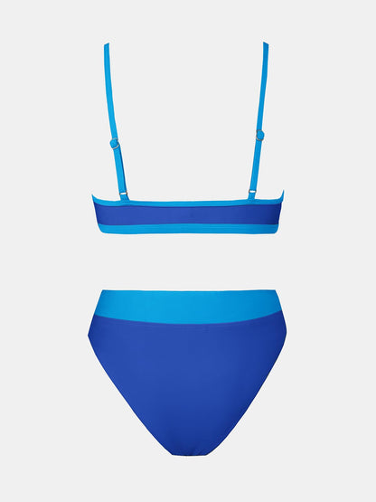 CUPSHE Bikini Set for Women Two Piece Swimsuits Cut Out High Waisted Scoop Neck V Cut Bottom - 7DAY'S