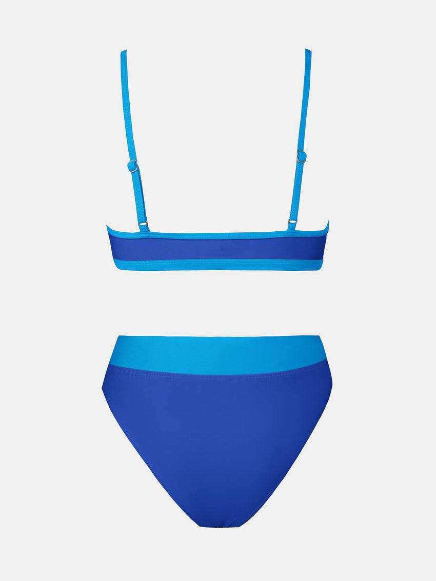 CUPSHE Bikini Set for Women Two Piece Swimsuits Cut Out High Waisted Scoop Neck V Cut Bottom - 7DAY'S