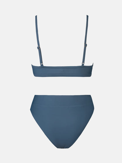 CUPSHE Bikini Set for Women Two Piece Swimsuits Cut Out High Waisted Scoop Neck V Cut Bottom - 7DAY'S