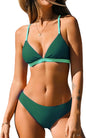 CUPSHE Bikini Set for Women Two Piece Swimsuits V Neck Low Rise Crisscross Back Self Tie Spaghetti Straps - 7DAY'S