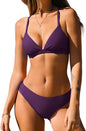 CUPSHE Bikini Set for Women Two Piece Swimsuits V Neck Low Rise Crisscross Back Self Tie Spaghetti Straps - 7DAY'S