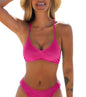 CUPSHE Bikini Top for Women Bathing Suit Criss Cross Self Tie Spaghetti Straps V Neck - 7DAY'S