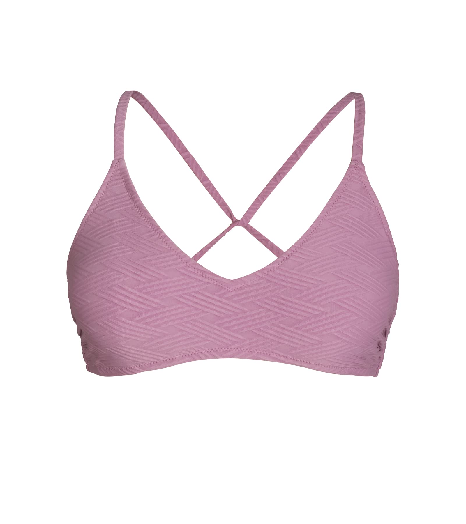 CUPSHE Bikini Top for Women Bathing Suit Criss Cross Self Tie Spaghetti Straps V Neck - 7DAY'S