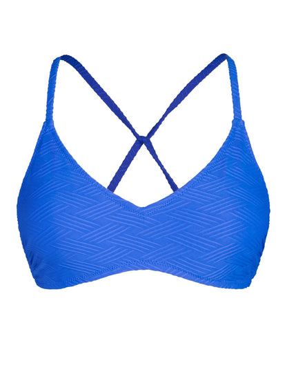CUPSHE Bikini Top for Women Bathing Suit Criss Cross Self Tie Spaghetti Straps V Neck - 7DAY'S