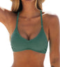 CUPSHE Bikini Top for Women Bathing Suit Criss Cross Self Tie Spaghetti Straps V Neck - 7DAY'S