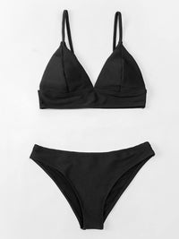 CUPSHE Women Bikini Set Solid Color Sexy Triangle Two Piece Swimsuit - 7DAY'S