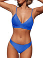 CUPSHE Women Bikini Set Solid Color Sexy Triangle Two Piece Swimsuit - 7DAY'S